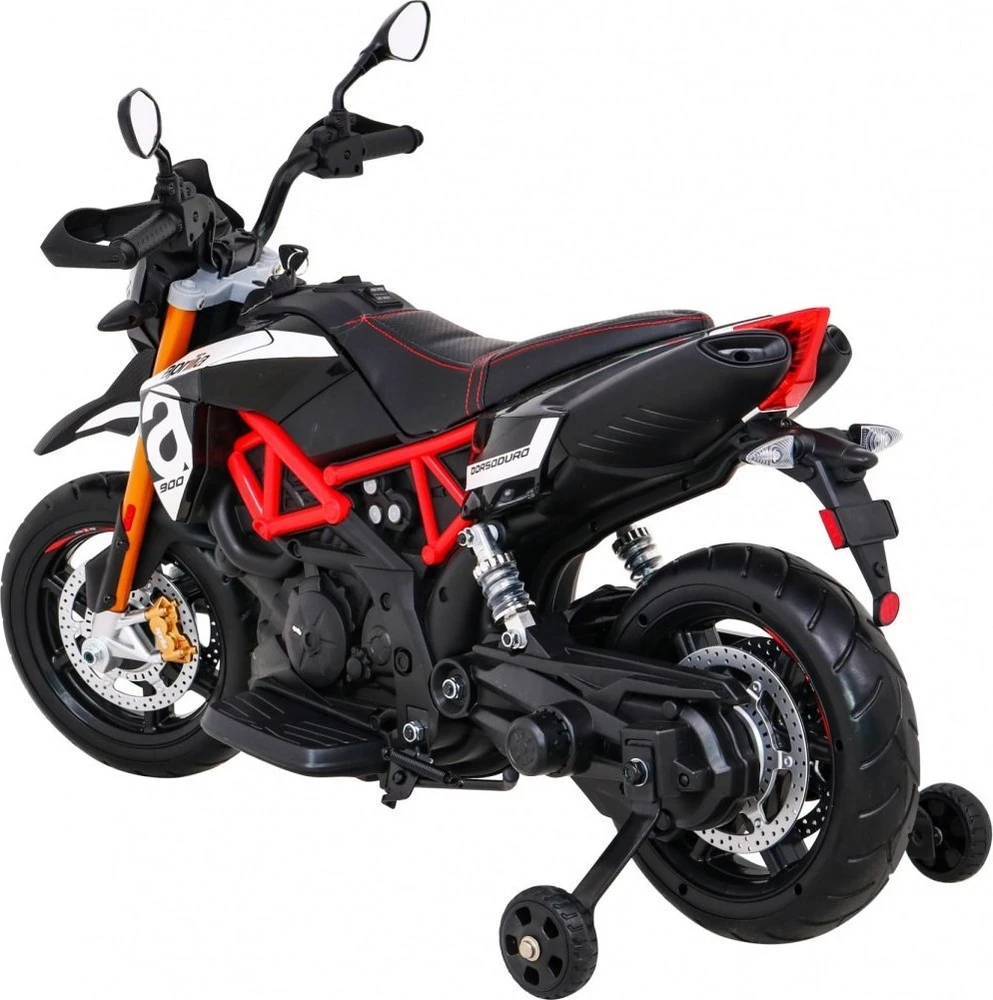 Ramiz Elektrinis vaikų motoroleris 2x12V, 2 pavaros, muzika, nuo 3 metų, juodas