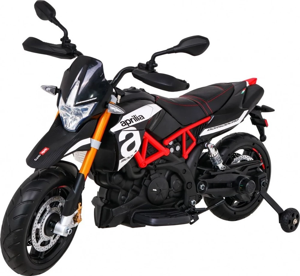 Ramiz Elektrinis vaikų motoroleris 2x12V, 2 pavaros, muzika, nuo 3 metų, juodas