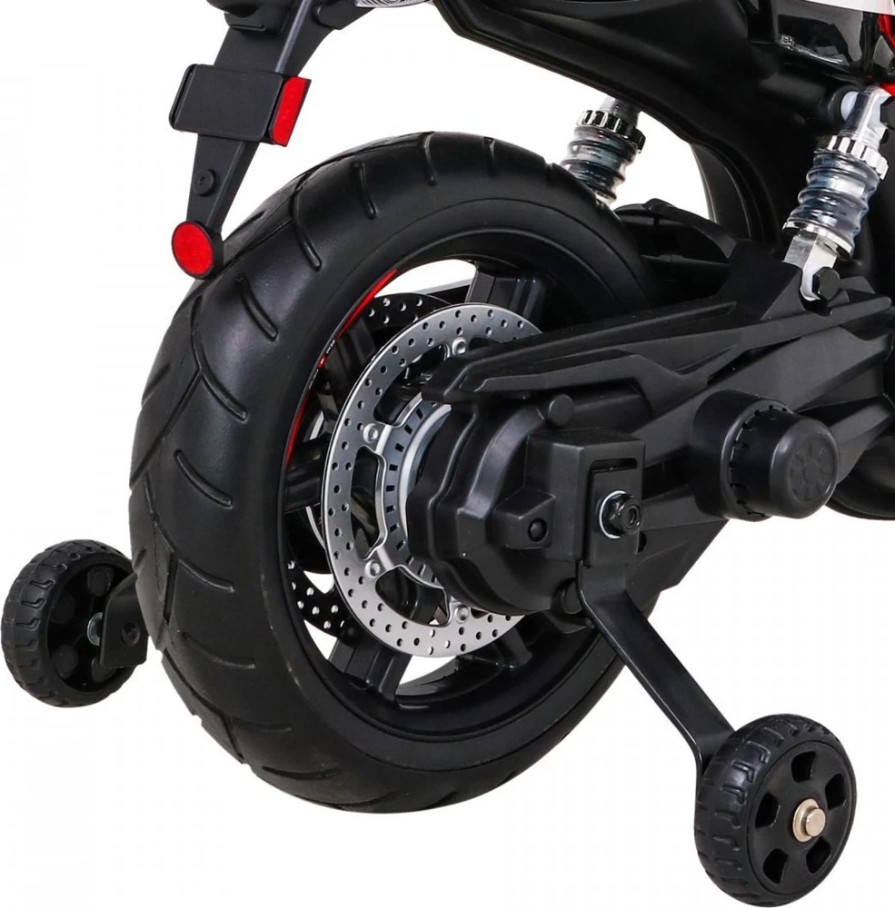 Ramiz Elektrinis vaikų motoroleris 2x12V, 2 pavaros, muzika, nuo 3 metų, juodas