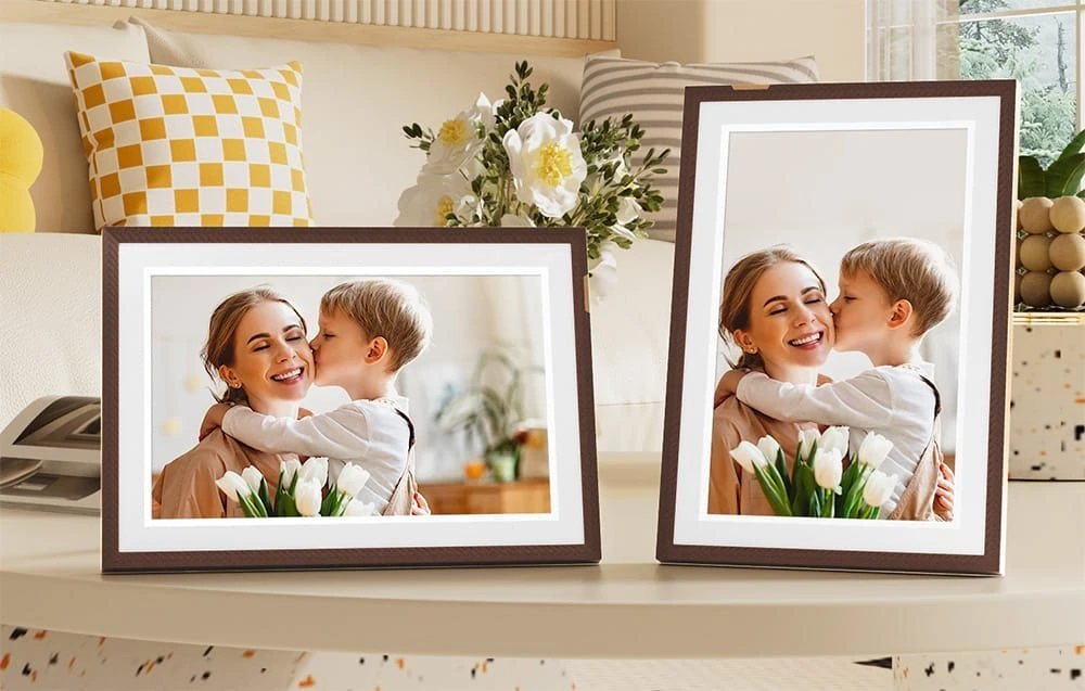 Nuotraukų rėmelis Arzopa D10 10.1" digital frame (dark ruda)