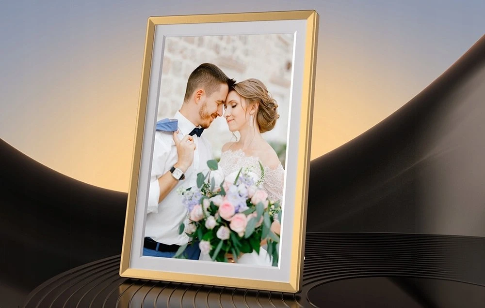 Nuotraukų rėmelis Digital photo frame Arzopa D14 Golden (auksinis)