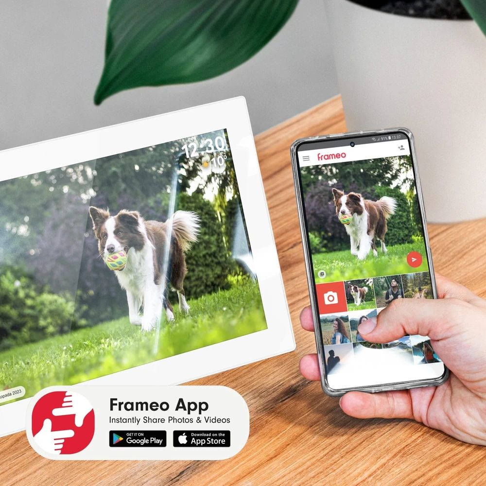 Kruger & Matz skaitmeninis nuotraukų rėmelis FRAMEO Wi-Fi 10.1" baltas