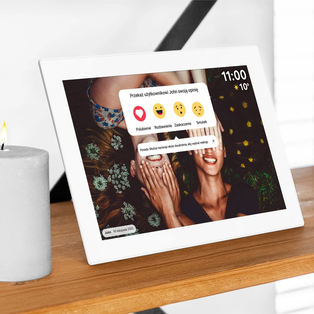 Kruger & Matz skaitmeninis nuotraukų rėmelis FRAMEO Wi-Fi 10.1" baltas