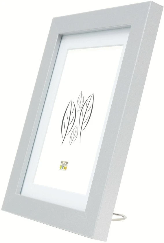 Nuotraukų rėmelis Ramka Deknudt S66KD1 P1 20x20 drewno sidabrinė su passepartout