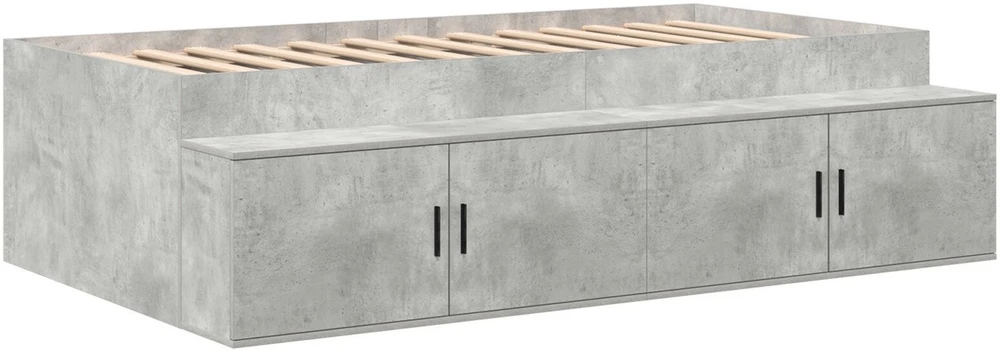Lovos rėmas Betono pilka 90 x 200 cm Apdirbta mediena