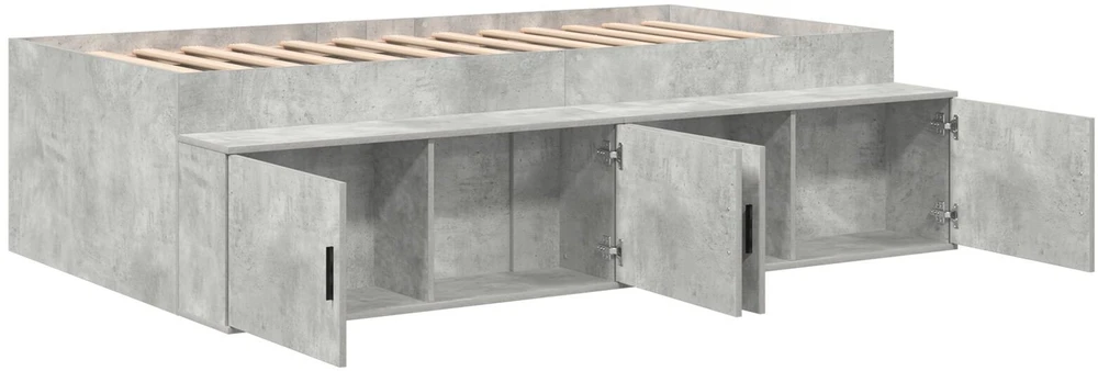 Lovos rėmas Betono pilka 90 x 200 cm Apdirbta mediena