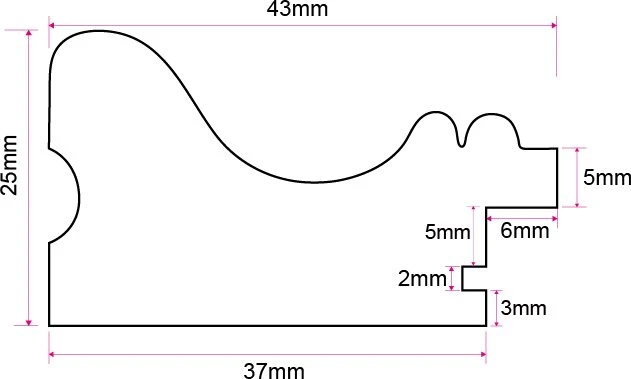 Ramka Focus Focus Lotus Baltas 18x24