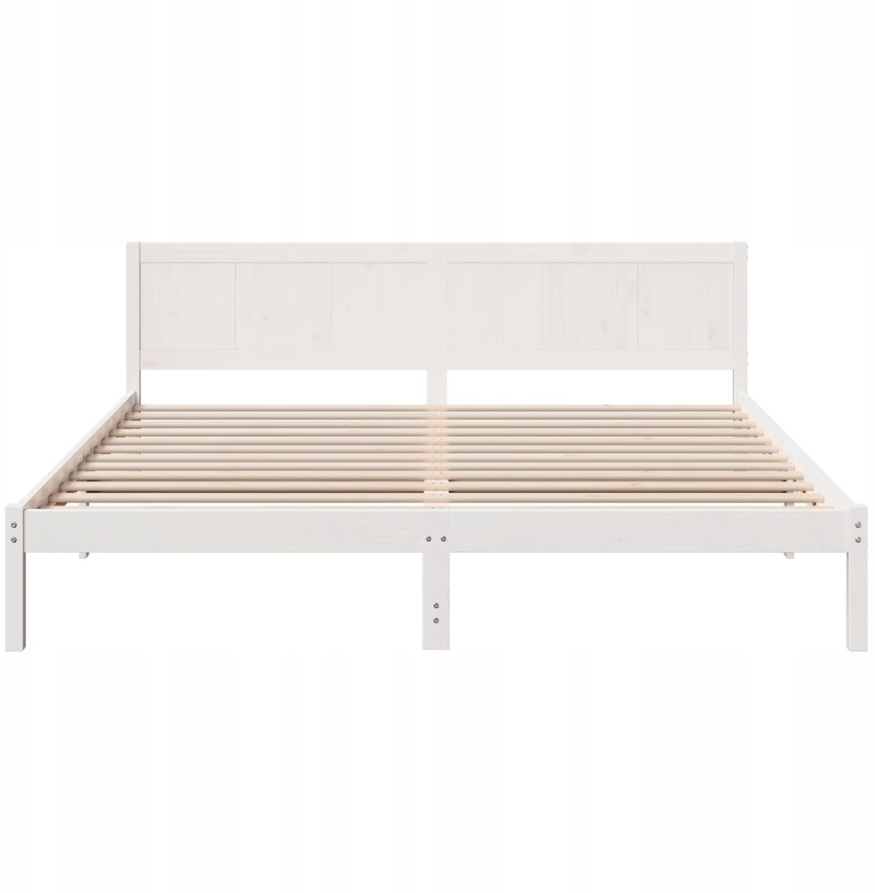 Lovos rėmas Balta 200 x 200 cm Pušies medienos masyvas
