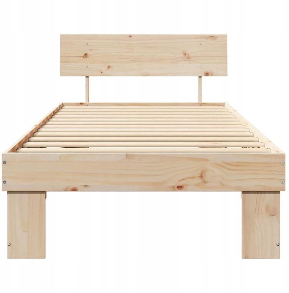 Lova Lovos rėmas Natūrali 90 x 190 cm Kietos pušies mediena