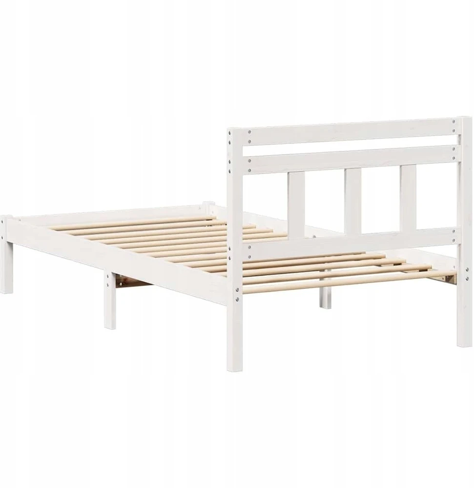 Lova Lovos rėmas Balta 80 x 200 cm Kietos pušies mediena
