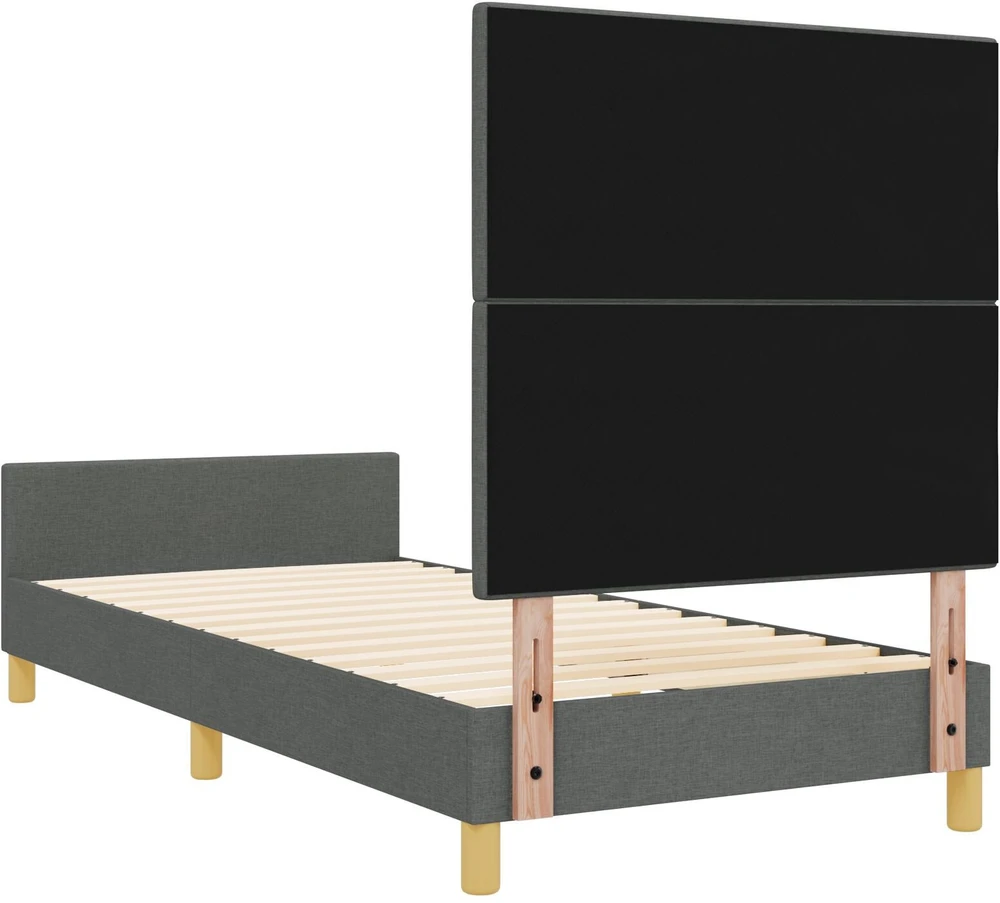 Lovos rėmas su galvūgalio Tamsiai pilka 80 x 200 cm audinys
