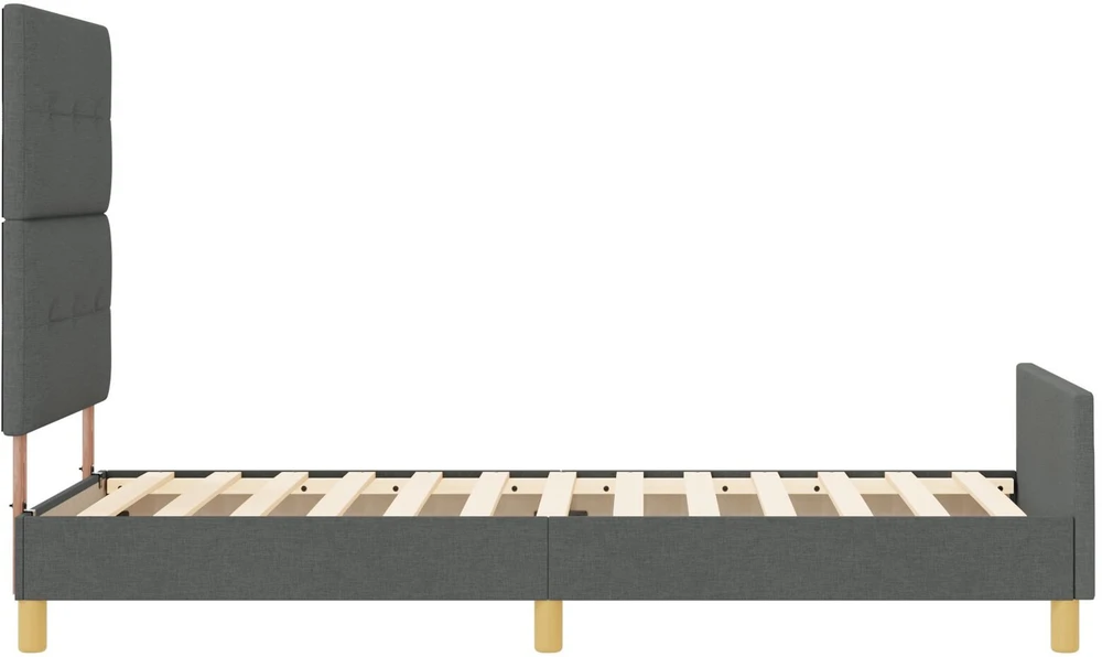 Lovos rėmas su galvūgalio Tamsiai pilka 80 x 200 cm audinys