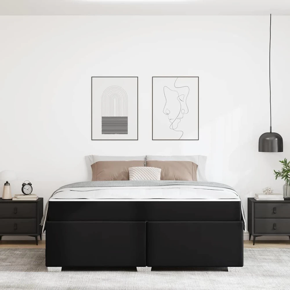 Lovos rėmas Juoda 180 x 200 cm audinys