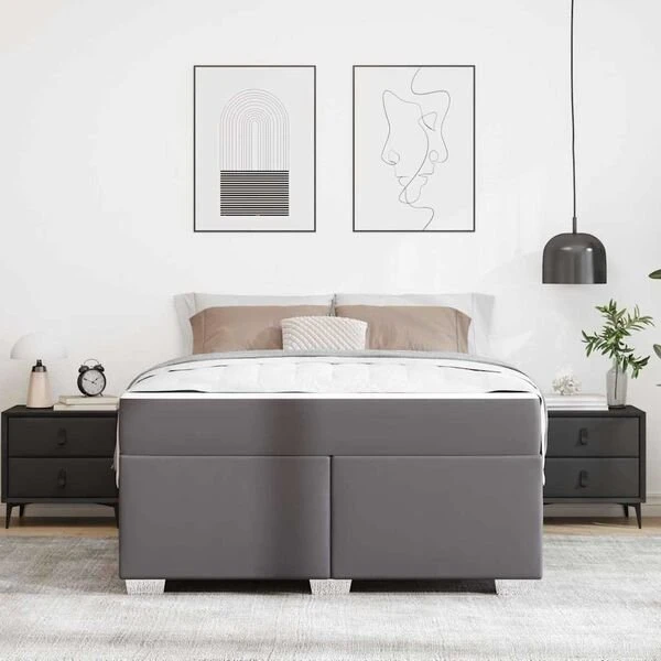 Lovos rėmas Pilka 140 x 200 cm audinys