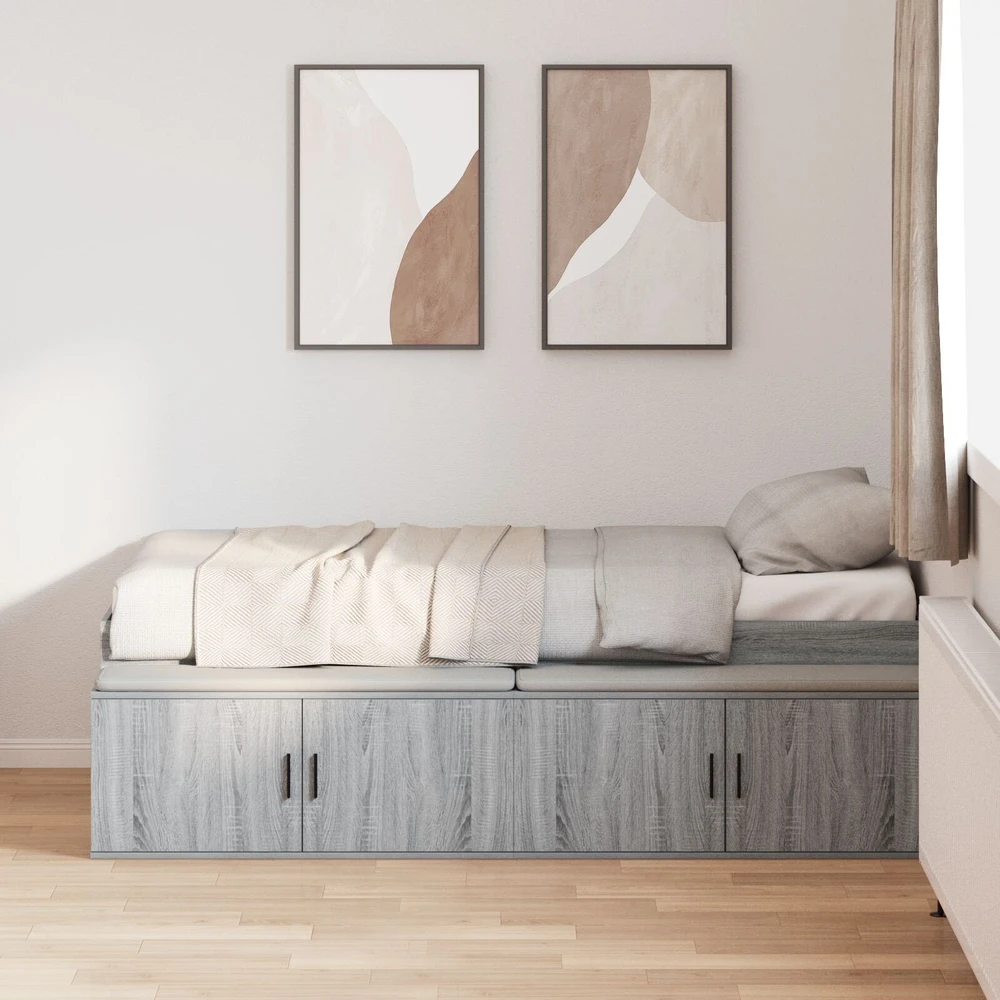 Lovos rėmas Pilkas Sonoma 90 x 200 cm Apdirbta mediena