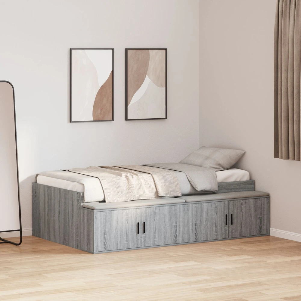 Lovos rėmas Pilkas Sonoma 90 x 200 cm Apdirbta mediena