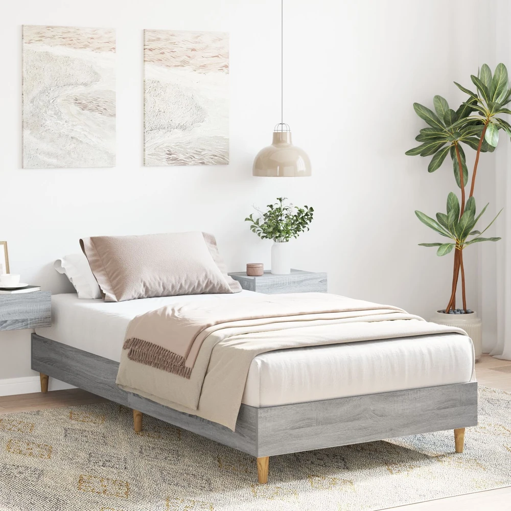 Lova Lovos rėmas Pilkas Sonoma 203 x 93 x 25 cm Apdirbta mediena