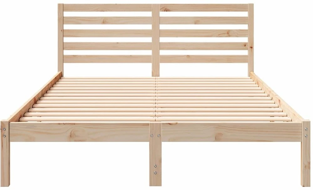 Lova Lovos rėmas Ruda 140 x 210 cm Kietos pušies mediena