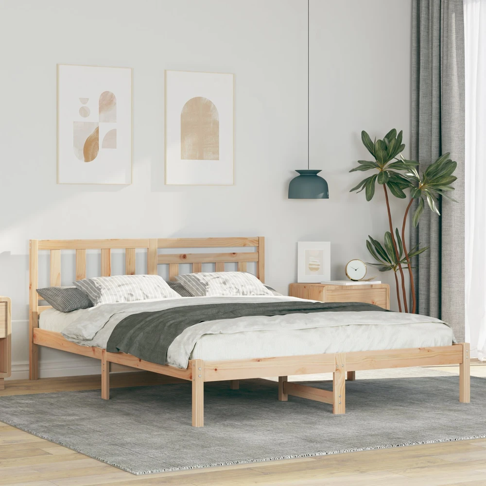 Lovos rėmas Ruda 150 x 200 cm Kietos pušies mediena