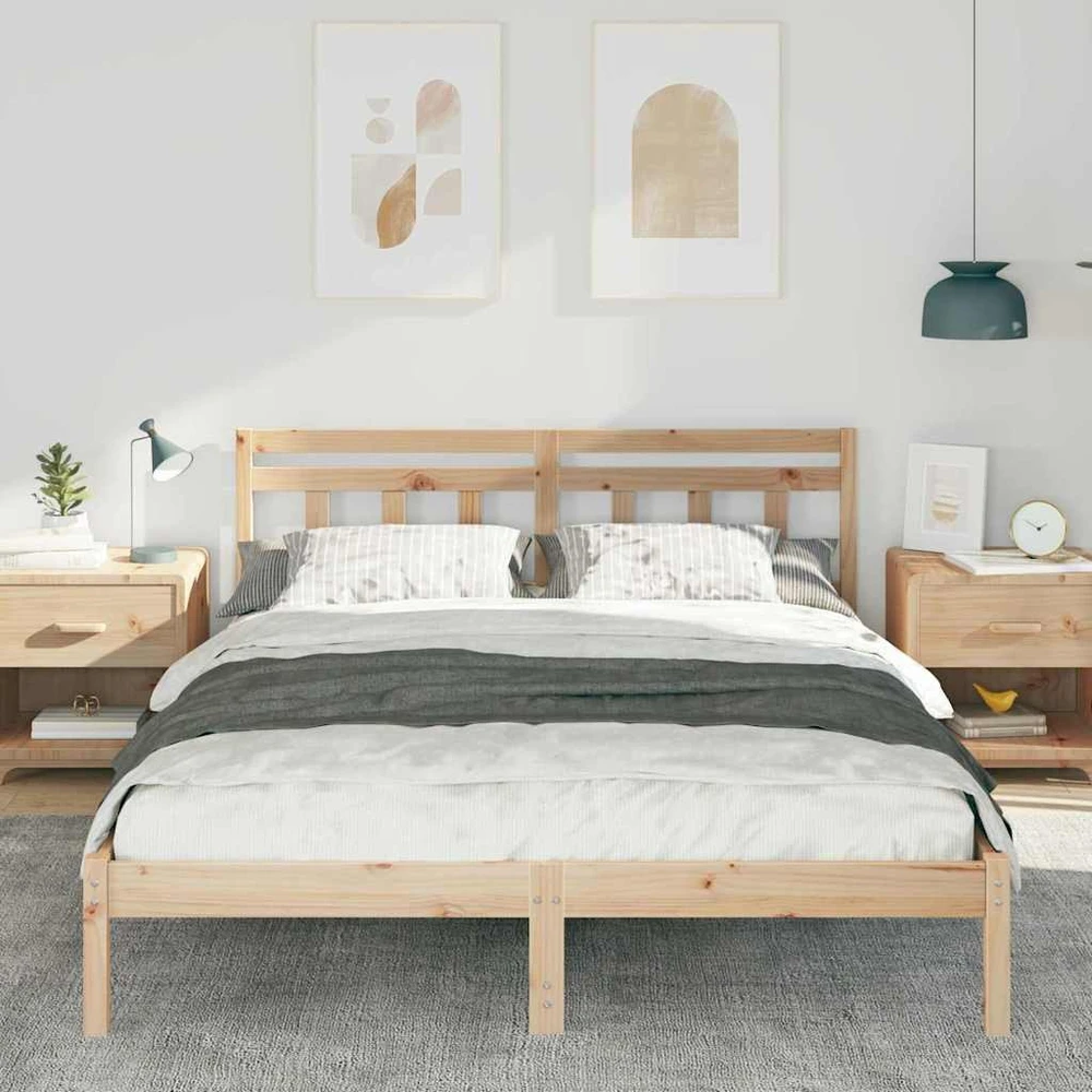 Lovos rėmas Ruda 150 x 200 cm Kietos pušies mediena