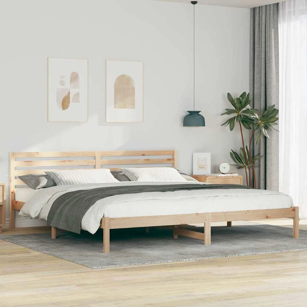 Lova Lovos rėmas Ruda 200 x 210 cm Kietos pušies mediena