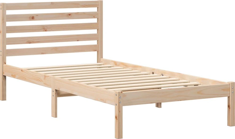 Lova Lovos rėmas Ruda 75 x 190 cm Kietos pušies mediena