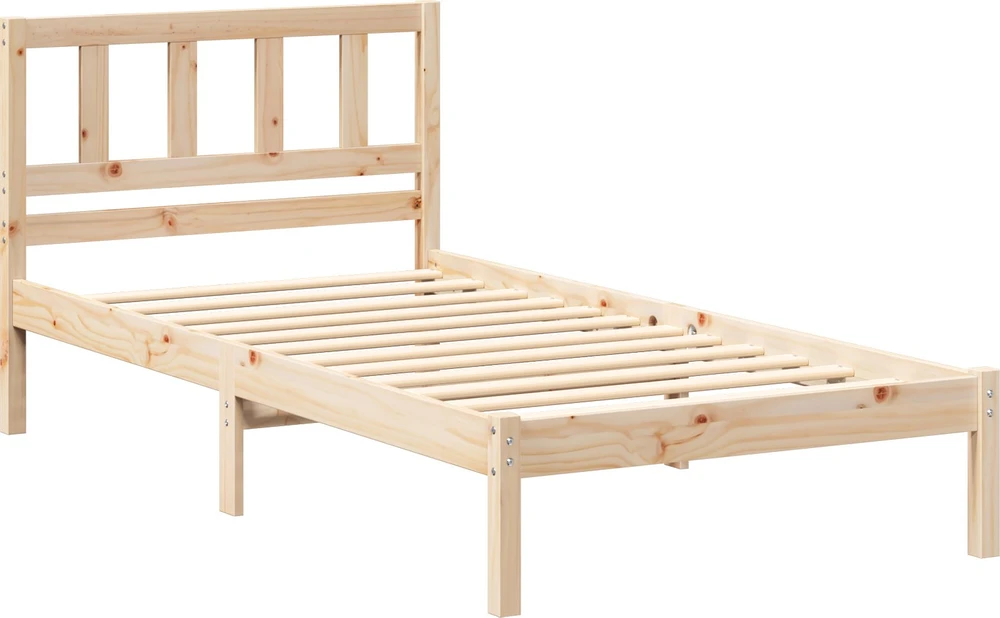 Lova Lovos rėmas Ruda 75 x 190 cm Kietos pušies mediena