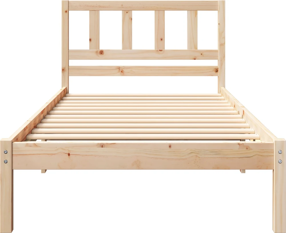 Lova Lovos rėmas Ruda 90 x 200 cm Kietos pušies mediena