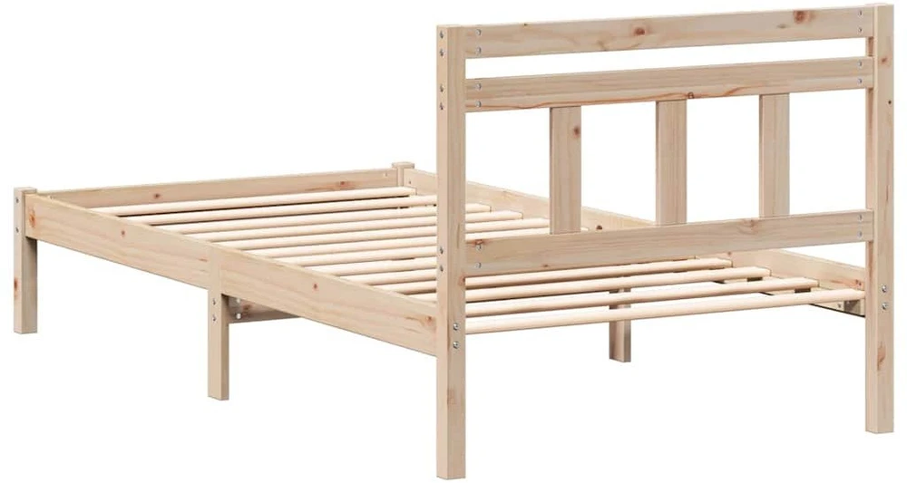 Lova Lovos rėmas Ruda 90 x 200 cm Kietos pušies mediena
