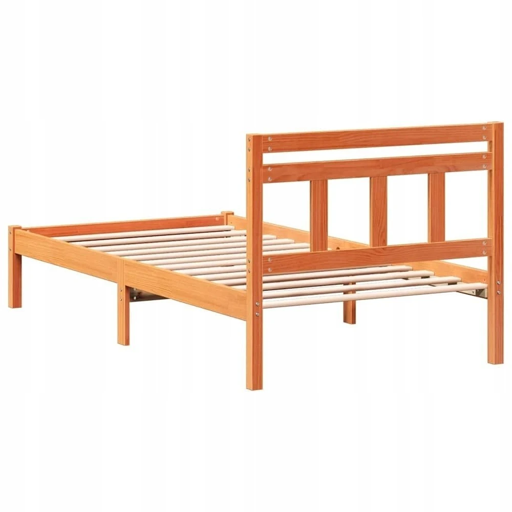 Lova Lovos rėmas Ruda 75 x 190 cm Kietos pušies mediena