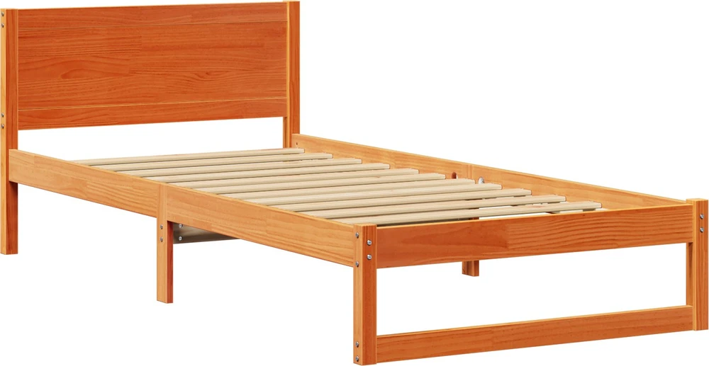 Lova Lovos rėmas Vaško ruda 75 x 190 cm Kietos pušies mediena
