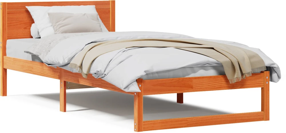 Lova Lovos rėmas Vaško ruda 75 x 190 cm Kietos pušies mediena