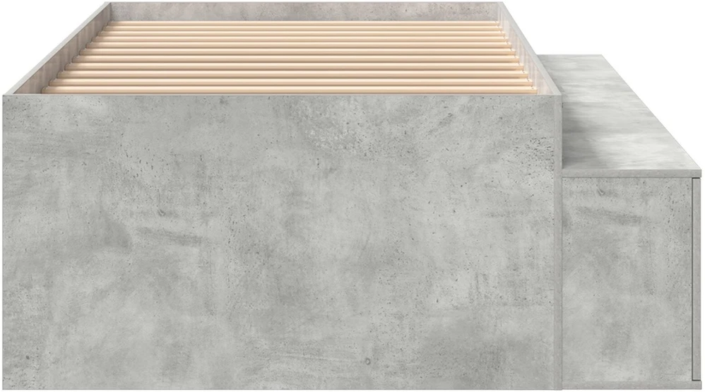 Lova Lovos rėmas Betono pilka 70 x 190 cm Apdirbta mediena