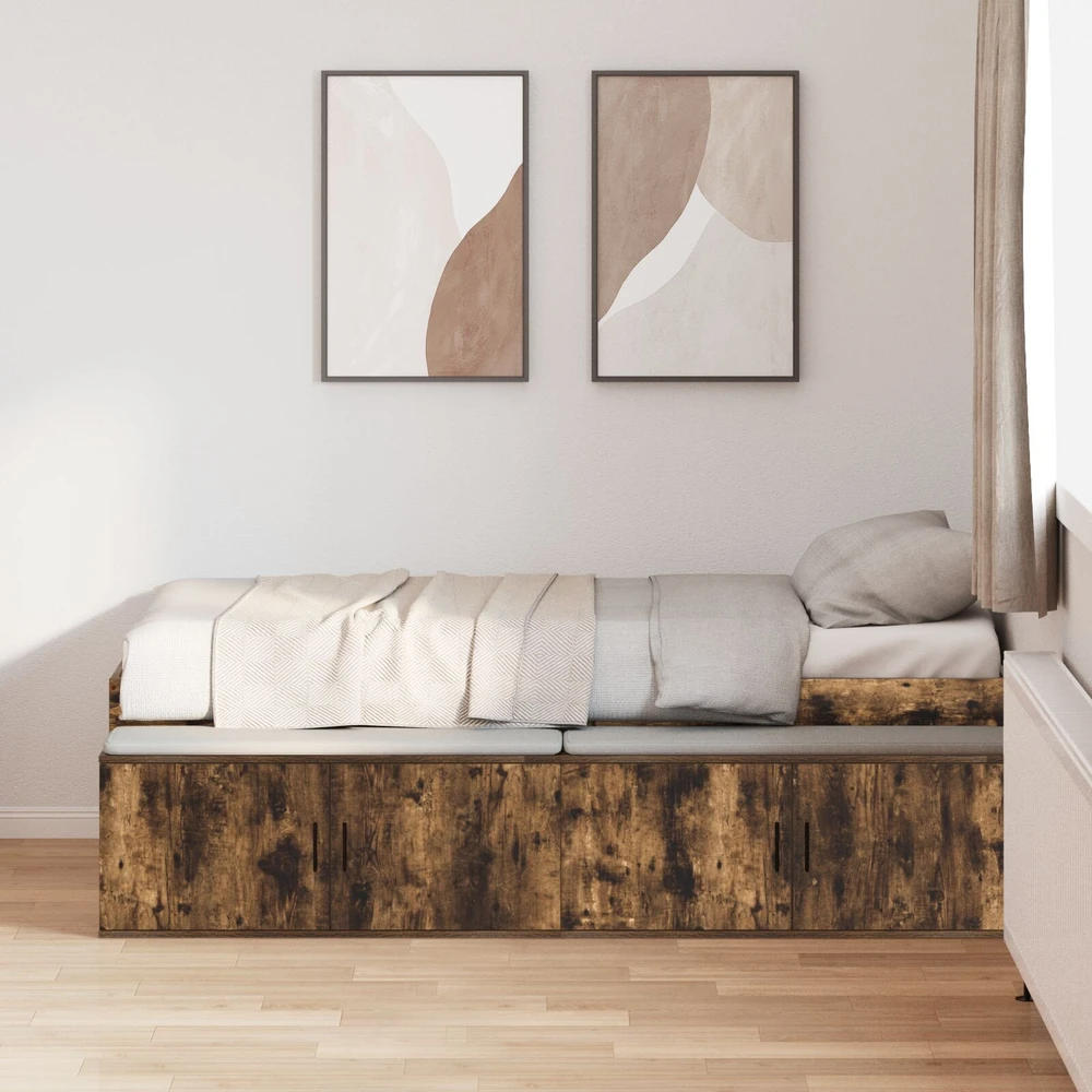 Lovos rėmas Rūkyta ąžuolas 90 x 200 cm Apdirbta mediena