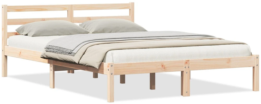 Lova Lovos rėmas Ruda 225,5 x 165,5 x 69,5 cm Kietas pušies medis