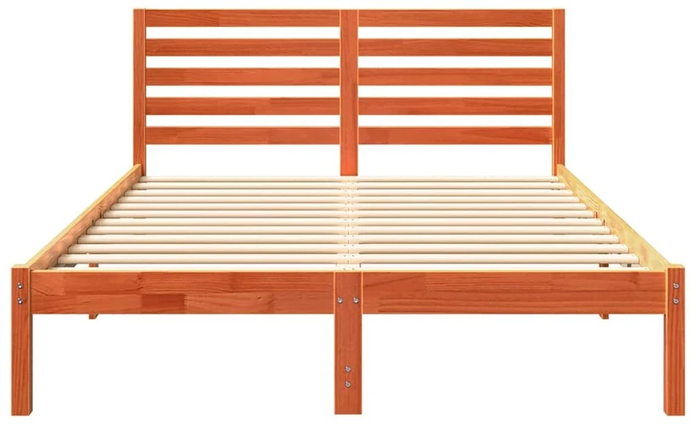 Lova Lovos rėmas Vaško ruda 135 x 190 cm Kietos pušies mediena