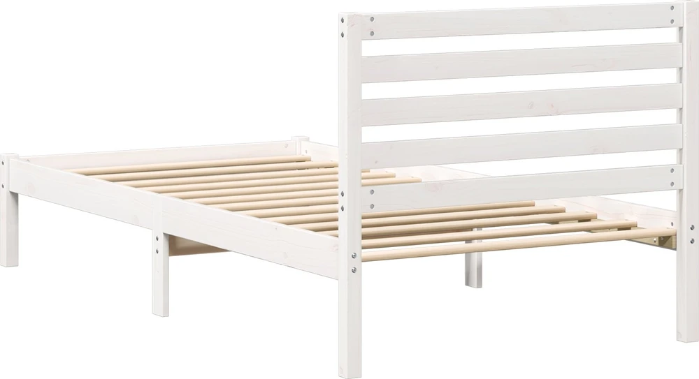 Lova Lovos rėmas Balta 80 x 200 cm Kietos pušies mediena