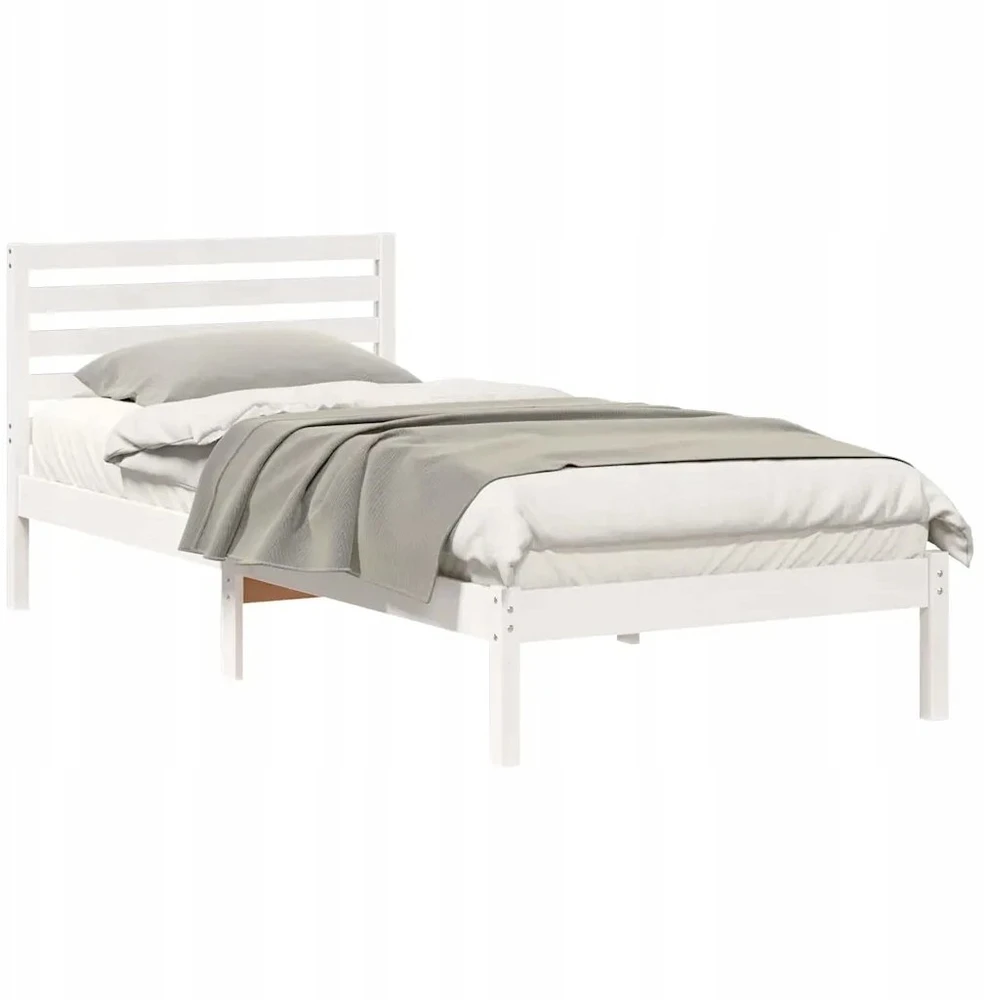 Lova Lovos rėmas Balta 80 x 210 cm Kietos pušies mediena