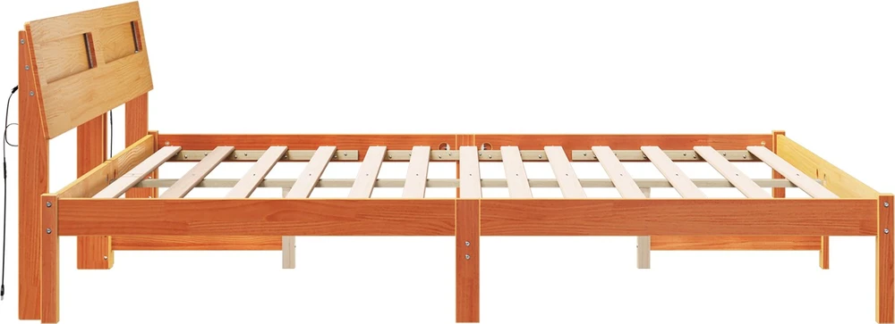 Lovos rėmas Ruda 200 x 200 cm Kietos pušies mediena