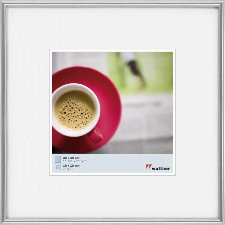 Nuotraukų rėmelis  Walther Design KS330H Galeria 30x30cm plastikinis, sidabrinis