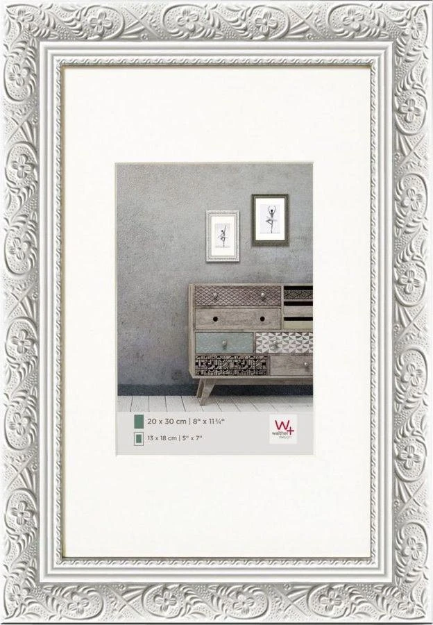 Nuotraukų rėmelis Walther Design CR040W Barock 30x40cm, medinis, baltas