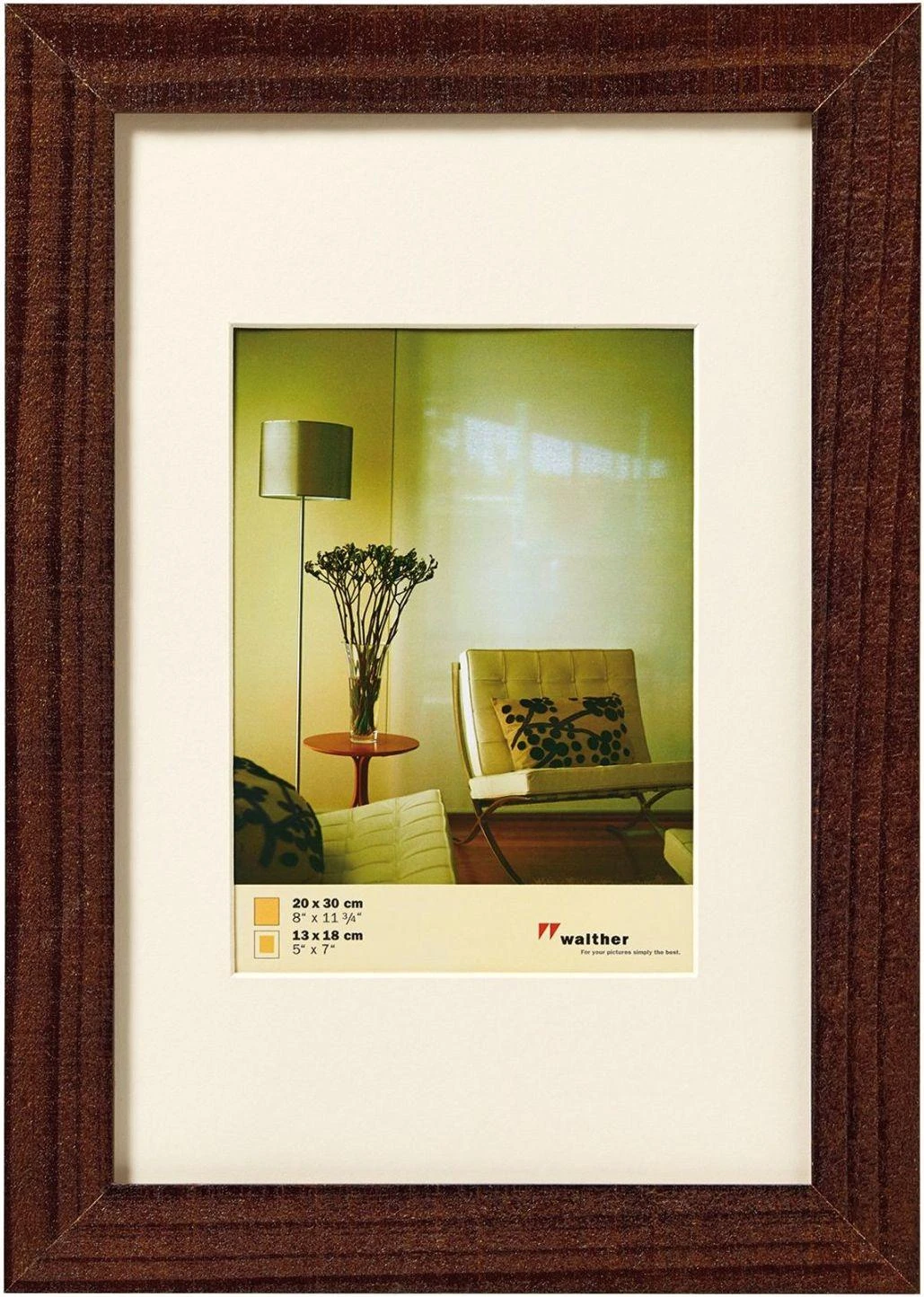Nuotraukų rėmelis walther design HO040N Home 30x40cm medinis, riešutų spalvos