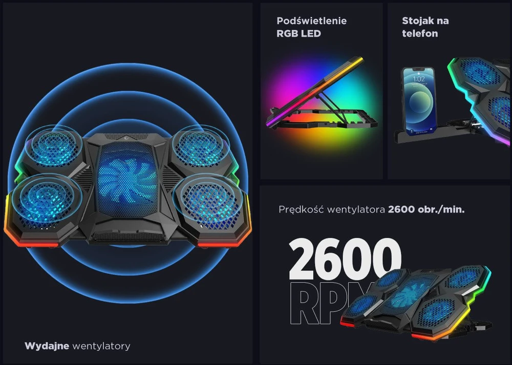 Rampage X-RANGER 9-17" RGB reguliuojamas
