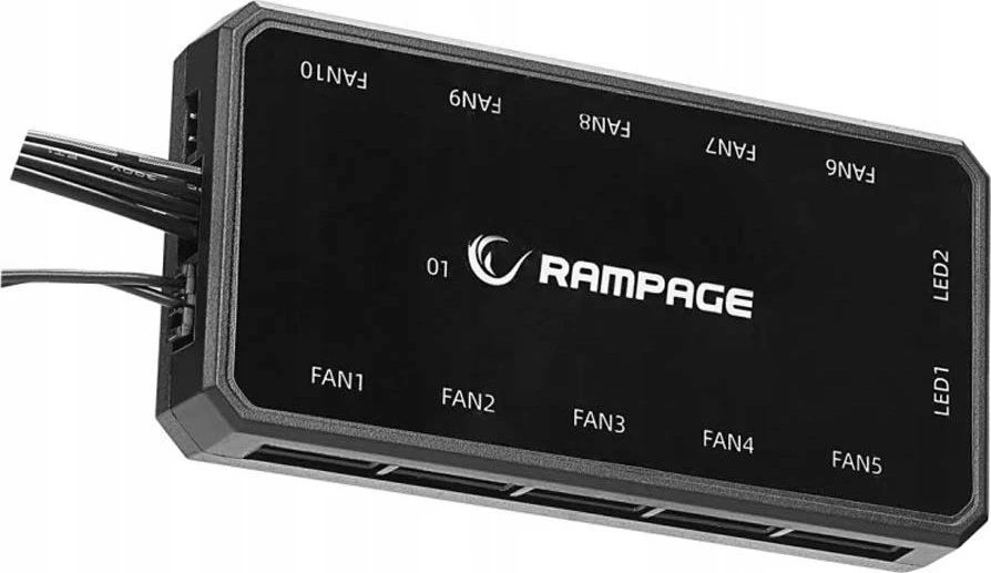 ARGB ventiliatoriaus komplektas Rampage COOLWIND F3. 3x12 cm. 1200 RPM su ventiliatorių valdikliu