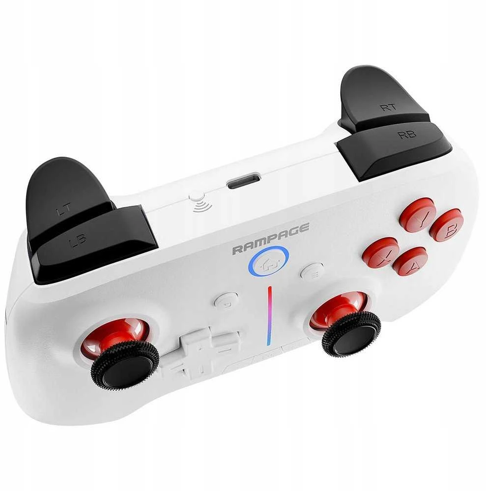 „Rampage Hydra Pro Pad“ ausinės RGB 2.4G, su baltomis magnetinėmis gaiduko galvutėmis
