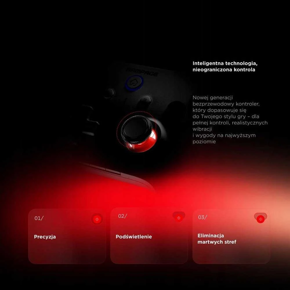 „Rampage Hydra Pro Pad“ kilimėlis RGB 2.4G, juodas, magnetiniai paleidikliai su įkrovimo stotele