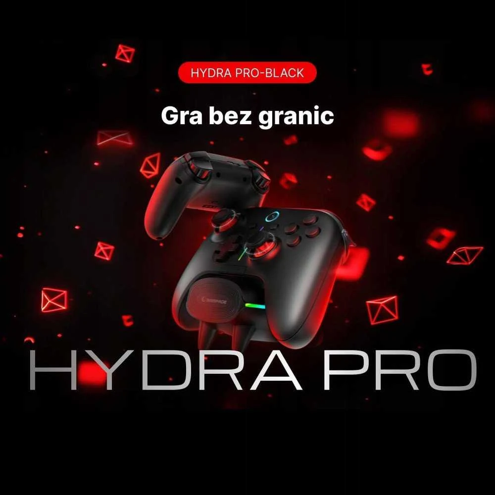 „Rampage Hydra Pro Pad“ kilimėlis RGB 2.4G, juodas, magnetiniai paleidikliai su įkrovimo stotele