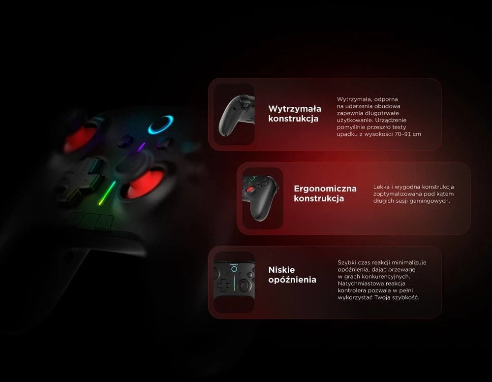 „Rampage Hydra Pro Pad“ kilimėlis RGB 2.4G, juodas, magnetiniai paleidikliai su įkrovimo stotele