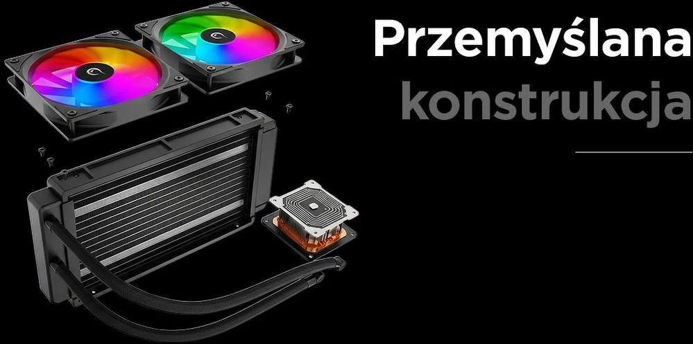 CPU AUŠINTUVAS RAMPAGE INFINITE V240 Baltas ARGB LGA1700/1851/AM5 240mm Liquid Cooler
