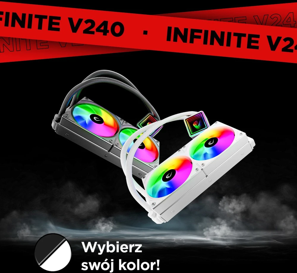 CPU AUŠINTUVAS RAMPAGE INFINITE V240 Baltas ARGB LGA1700/1851/AM5 240mm Liquid Cooler